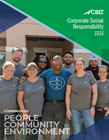 CBIZ employees volunteering together