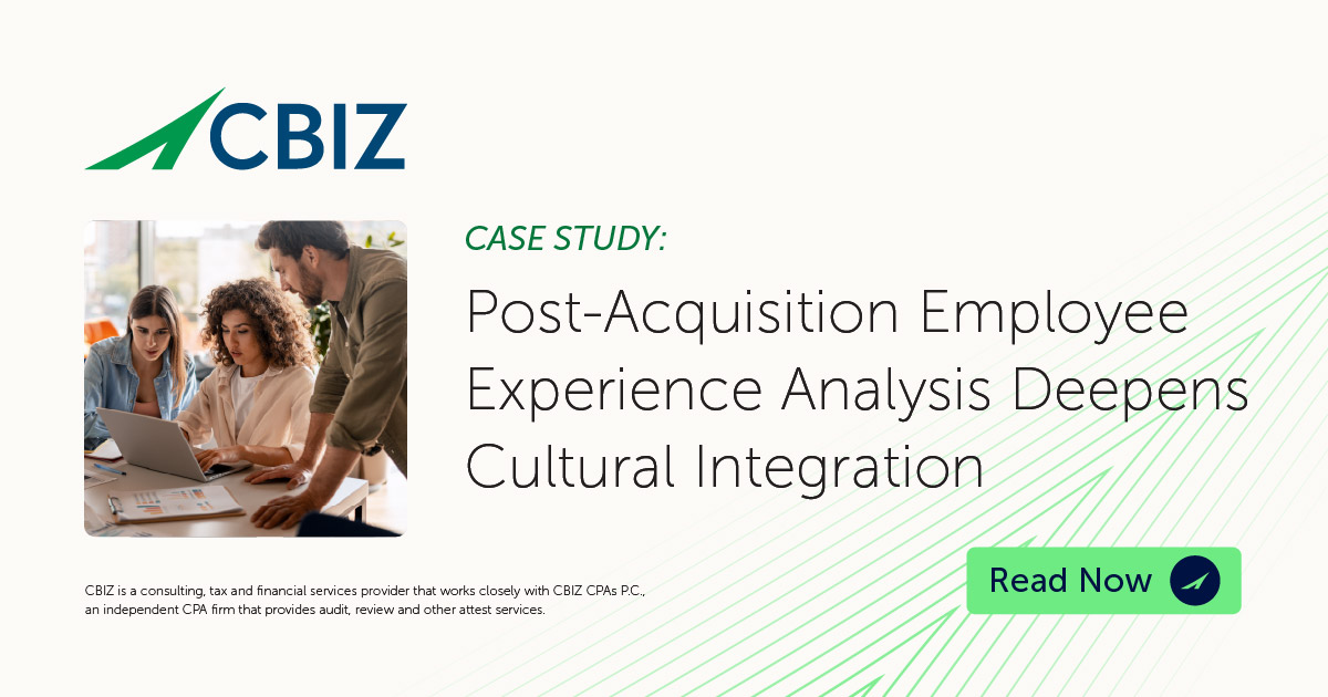 Post-Acquisition Employee Experience Analysis Deepens Cultural ...