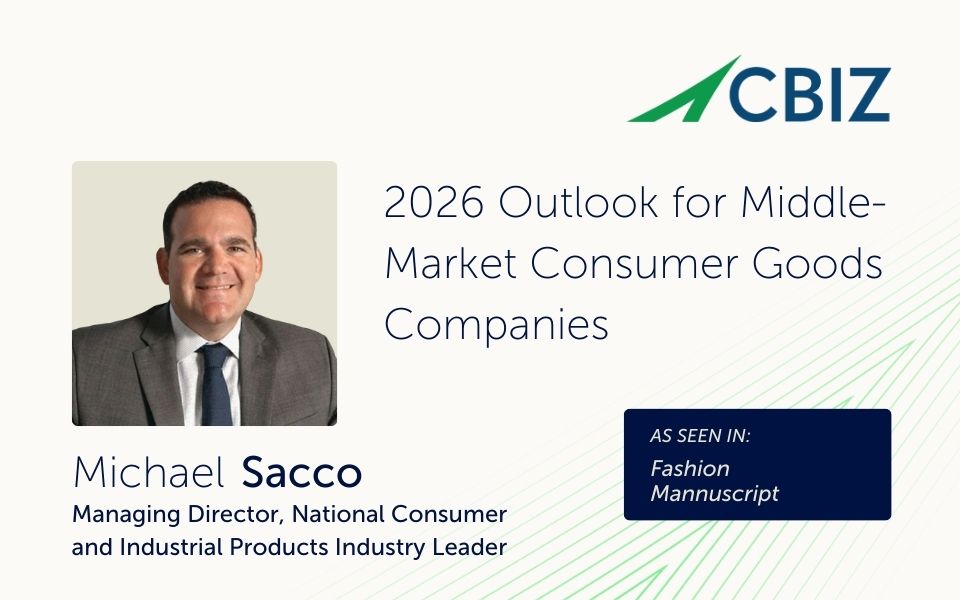 2026 Outlook for Middle-Market Consumer Goods Companies