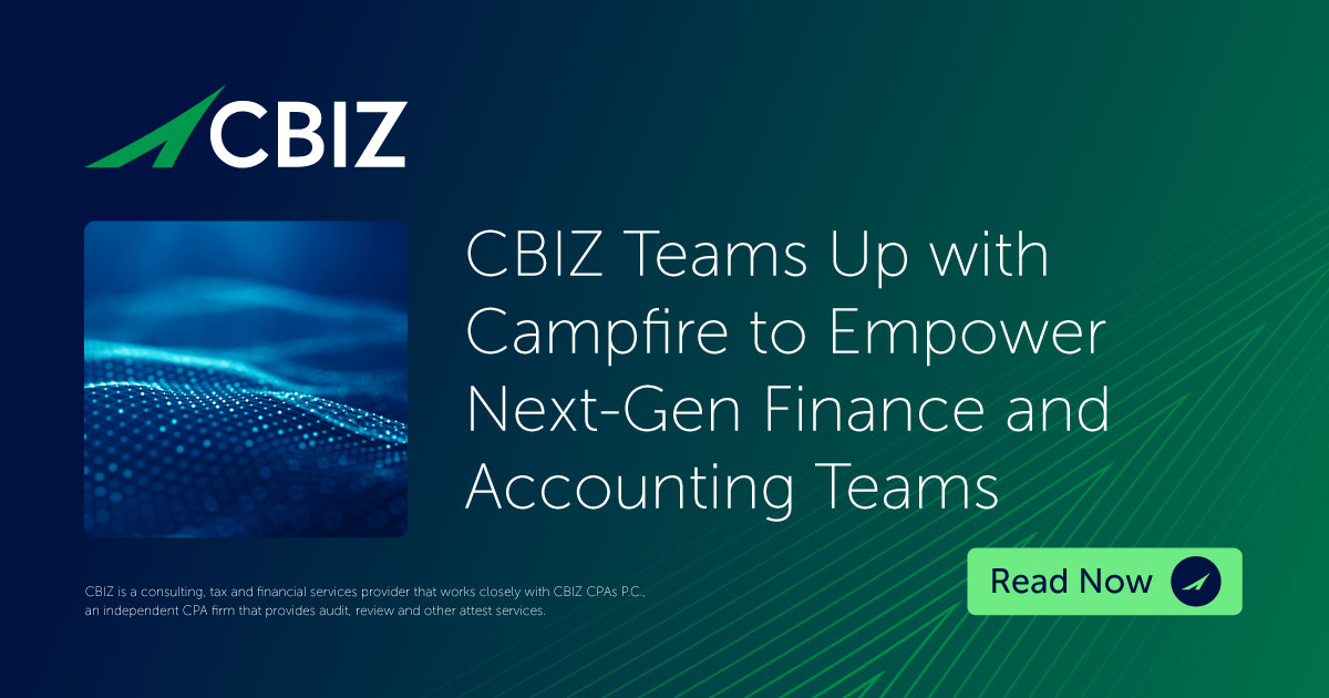CBIZ Teams Up with Campfire to Empower Next-Gen Finance and Accounting Teams