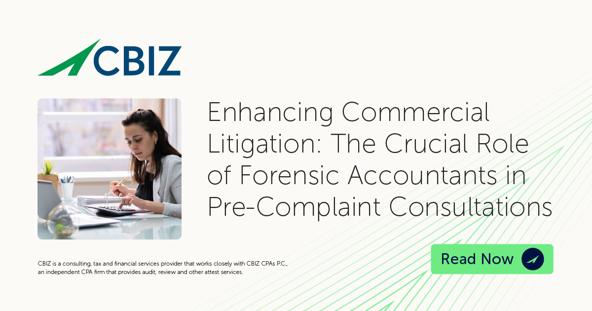 The Crucial Role of Forensic Accountants in Pre-Complaint Consultations ...