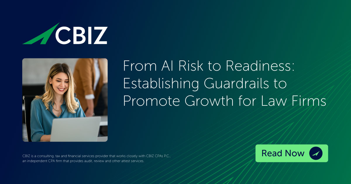 Law Firm AI Guardrails: Visibility, Verification, Growth | CBIZ