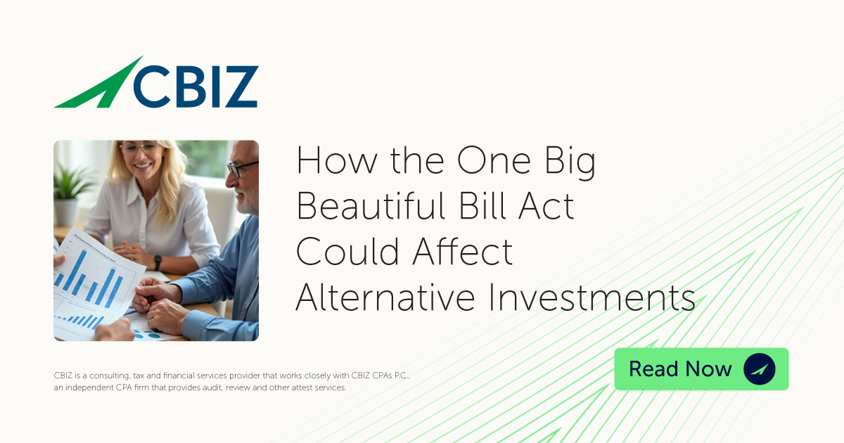 One Big Beautiful Bills Potential Impact on Alternative Investments