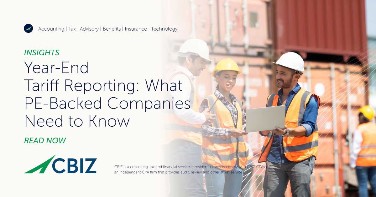 Year-End Tariff Reporting: What PE-Backed Companies Need to Know